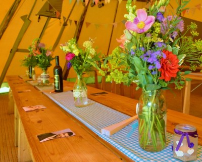 jam jar tip wedding flowers - East Sussex