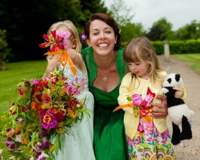 colourful wedding flowers