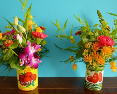 Tropical disco wedding flowers. Colourful tropical wedding. Brighton.