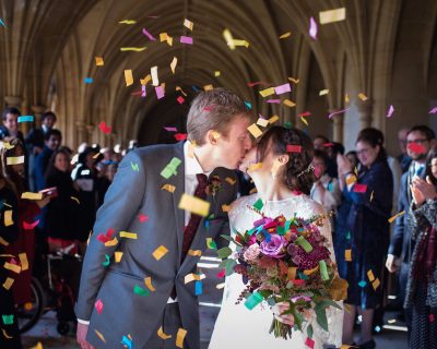 colourful brighton wedding