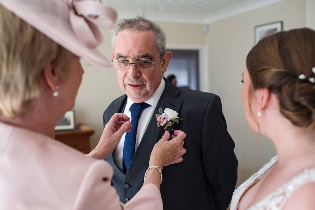 lisianthus buttonhole 