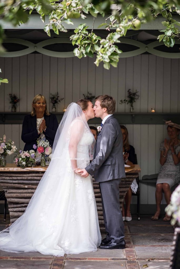 Outdoor ceremony at Pangdean Barn Brighton