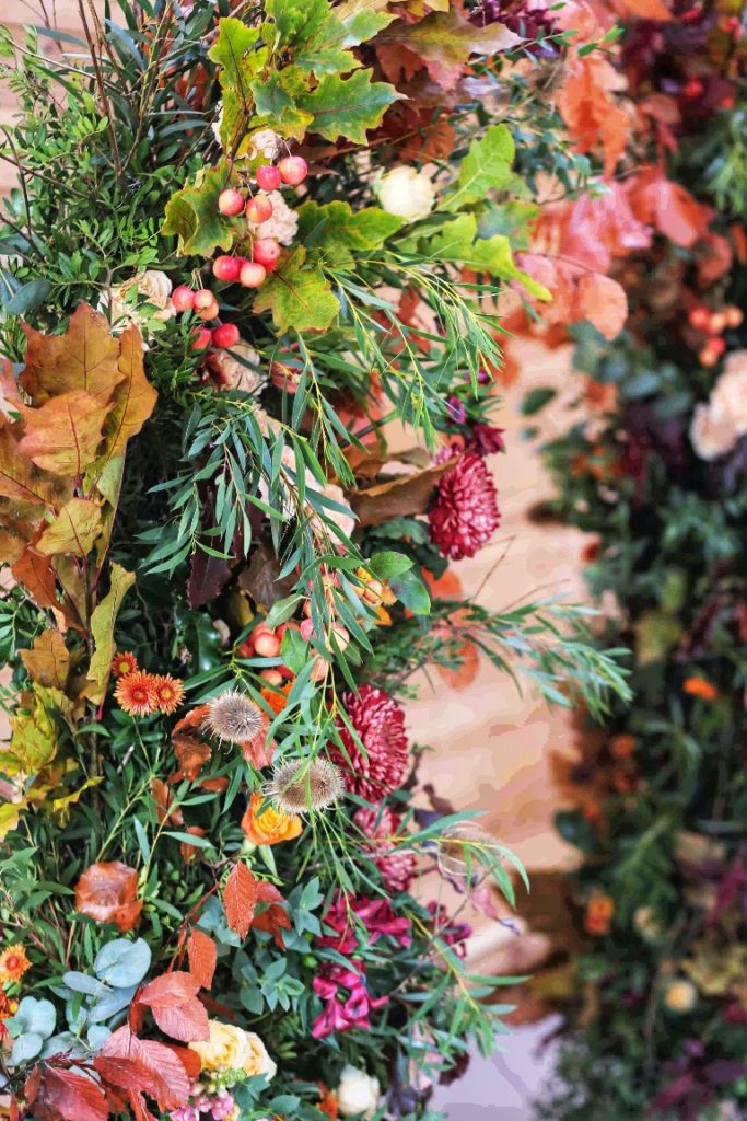 wedding archway flowers at chafford park