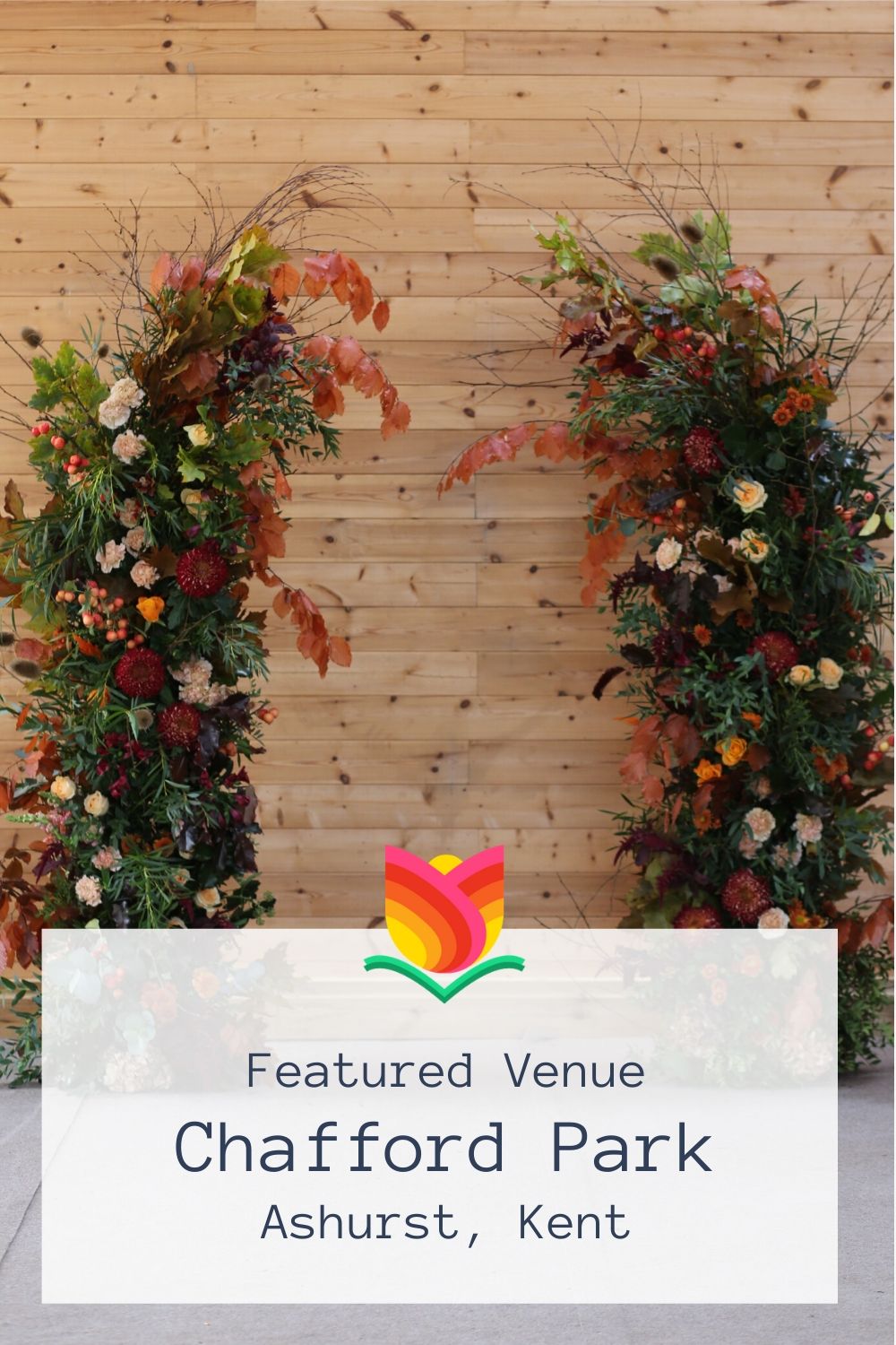 foliage wedding archway at chafford park