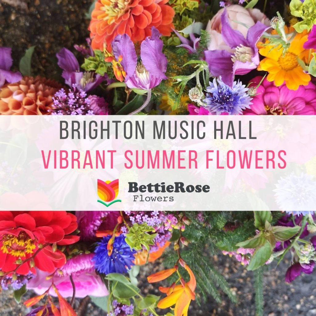 Brighton music hall vibrant summer flowers
